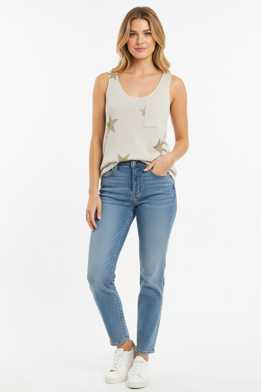 143 Story Sleeveless Top Stars