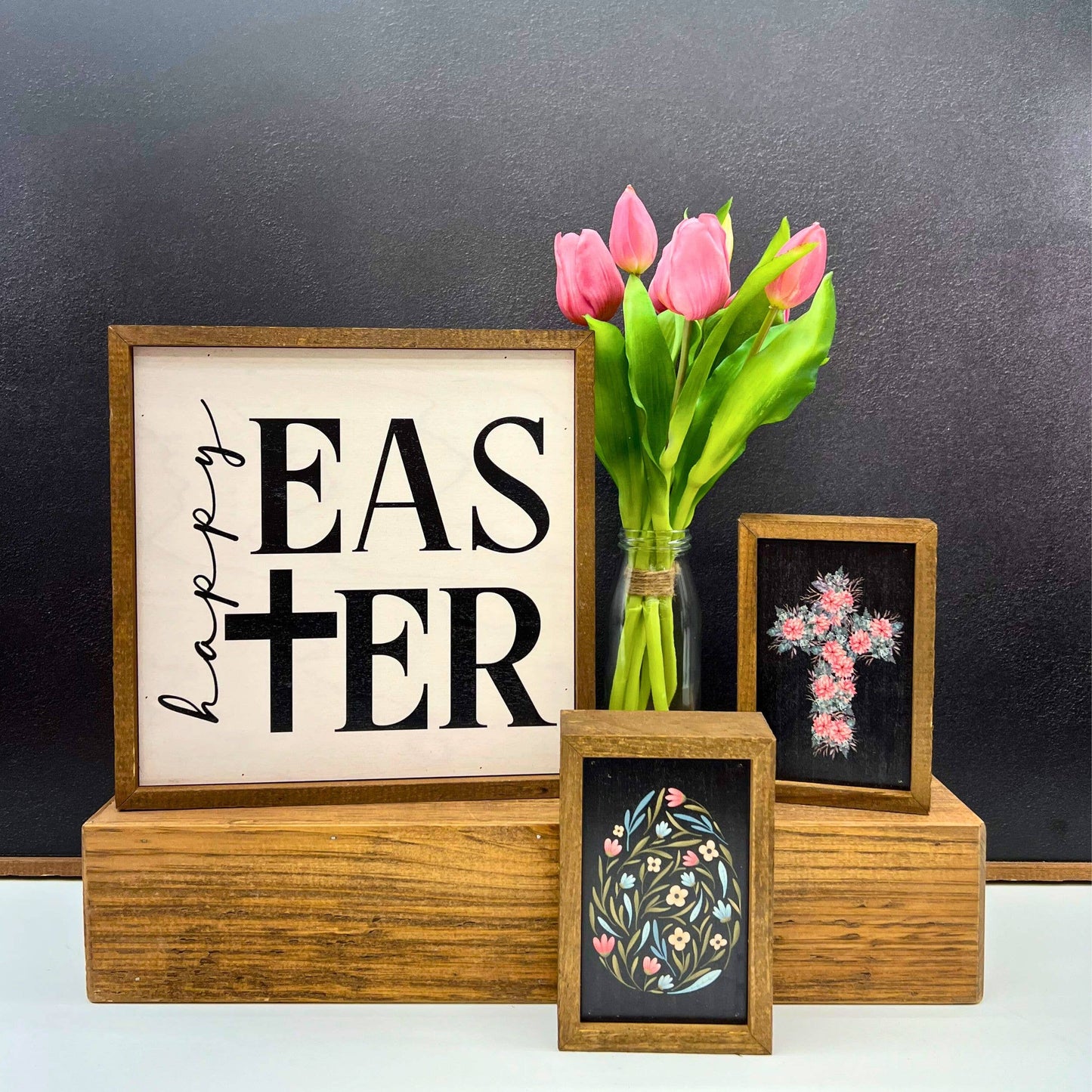 6X4 Easter Egg Sign - Easter Eggs Small Home Accent Decor