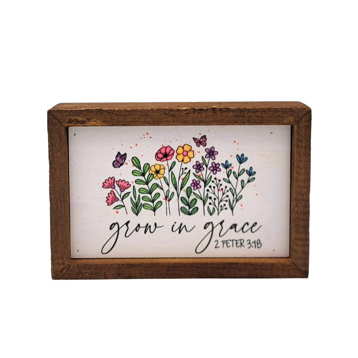 6x4 Grow in grace Bible verse Spiritual Gift - Home Decor
