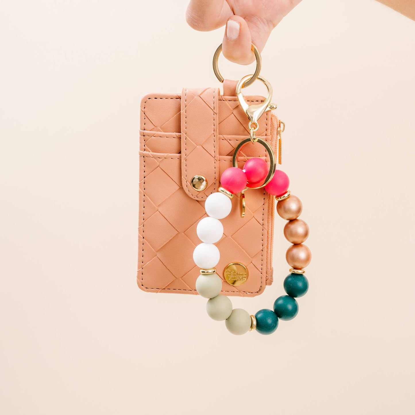 Keychain Wallet - Woven Rose