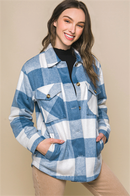 Plaid Button Down Jacket