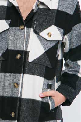 Plaid Button Down Jacket