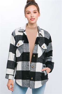 Plaid Button Down Jacket