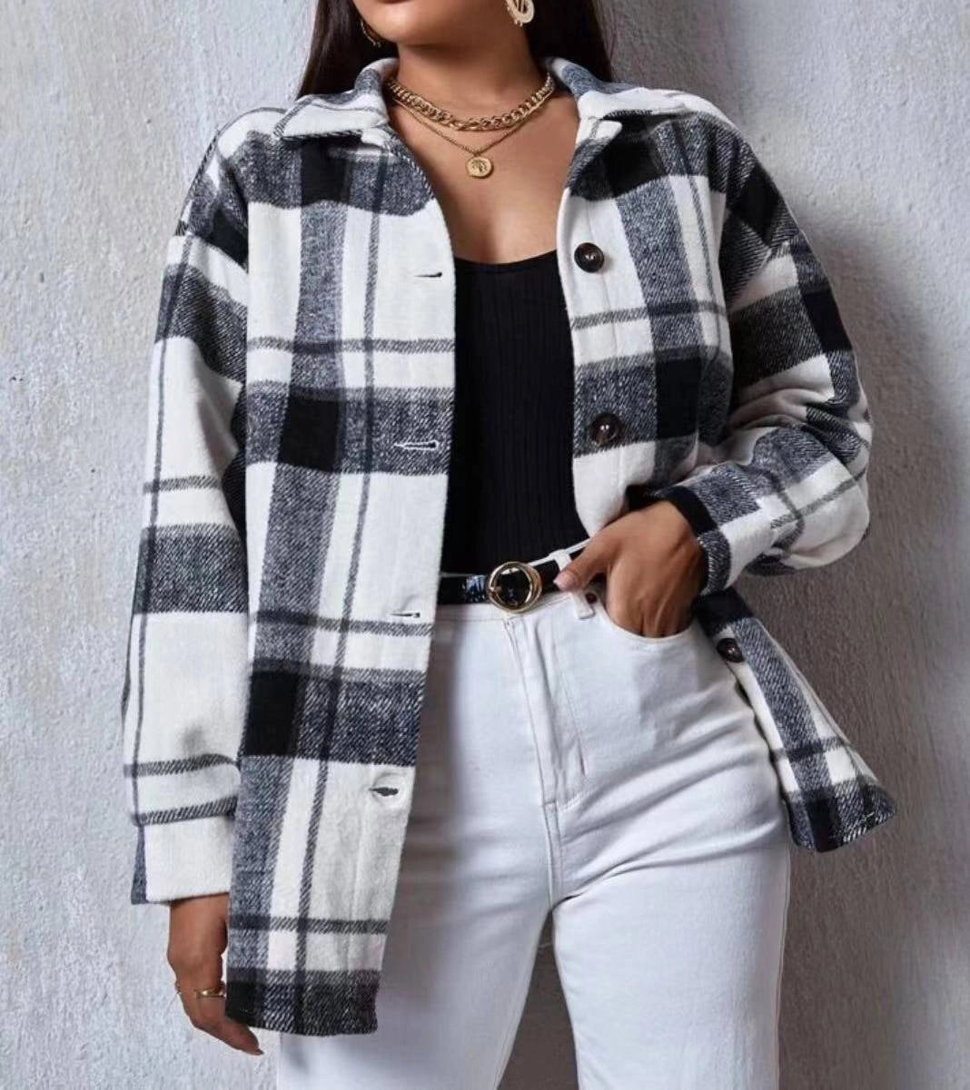Autumn Plaid Raw Shirt