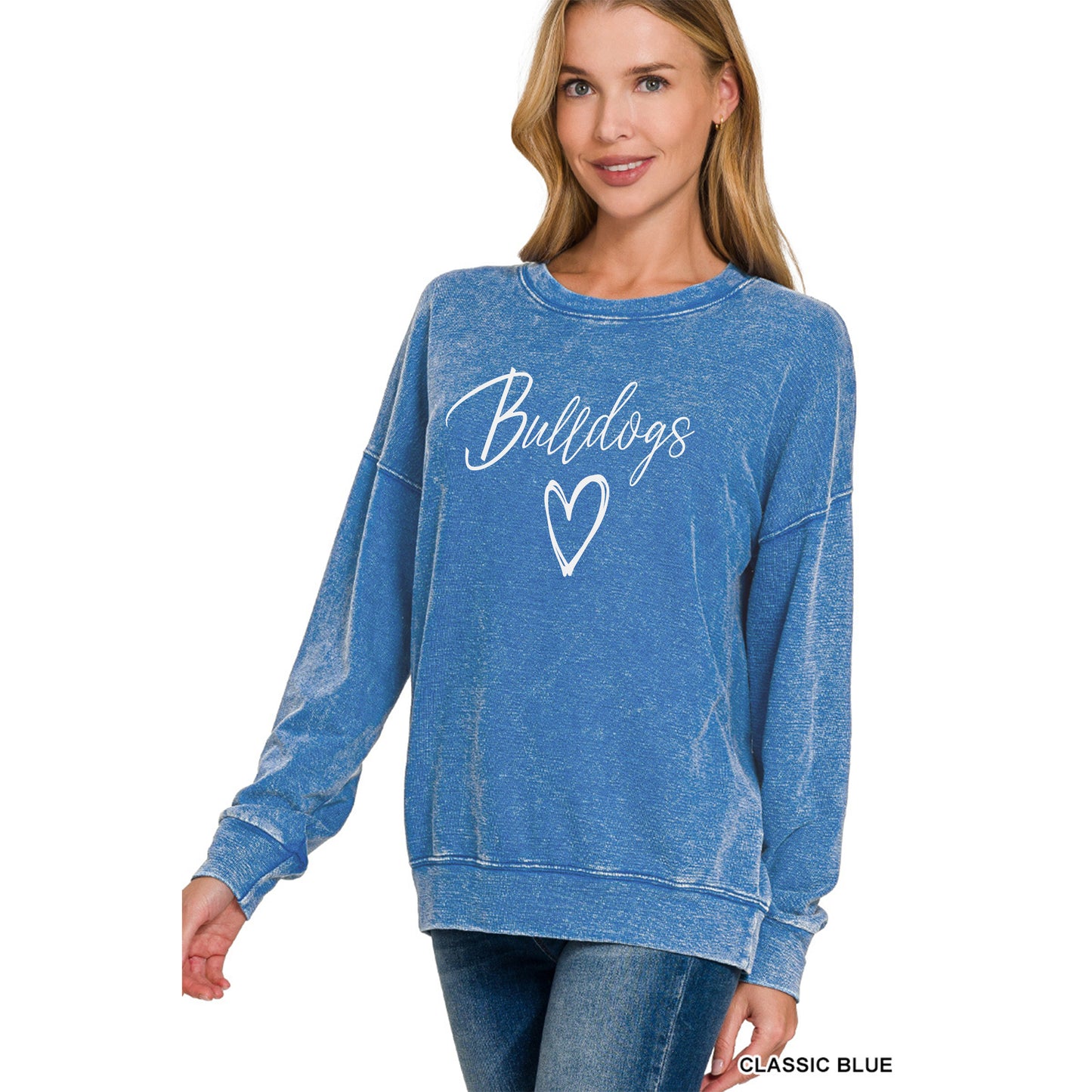 Bulldog Terry Wash Crewneck