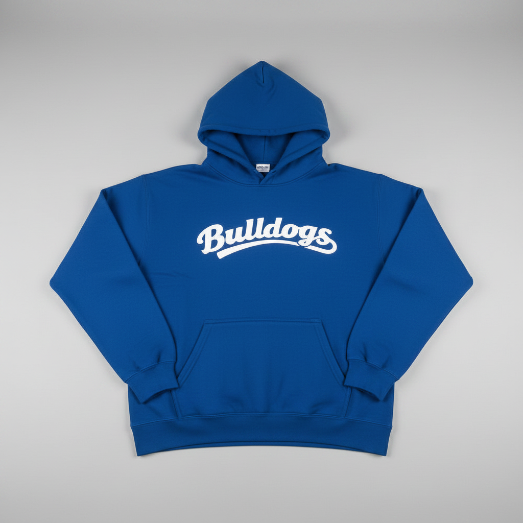 Script Bulldog Black Hoodie