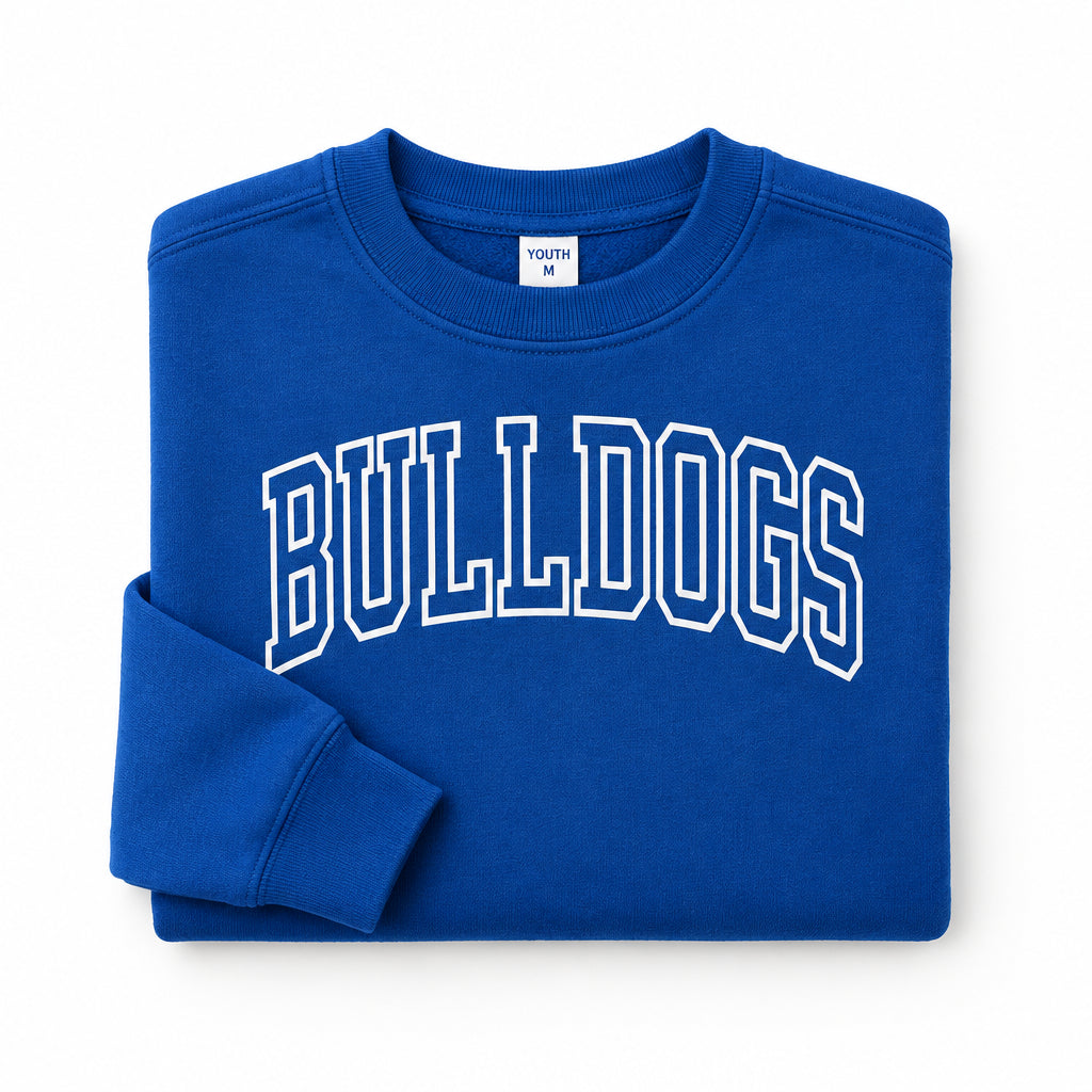 Youth Crew: BULLDOGS on Royal Blue