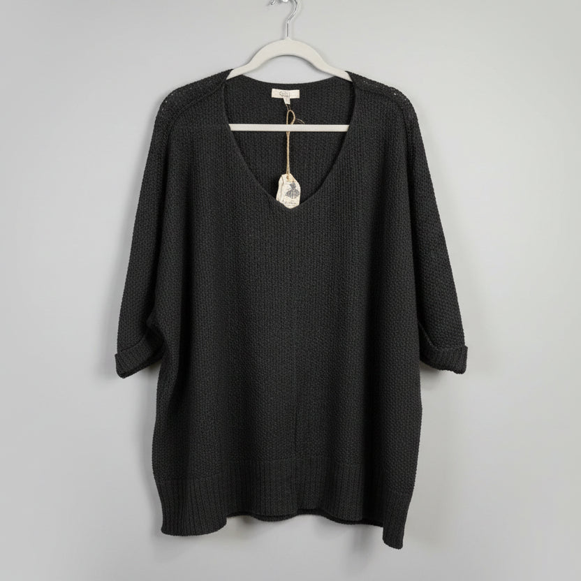 Easel SS V Neck Sweater