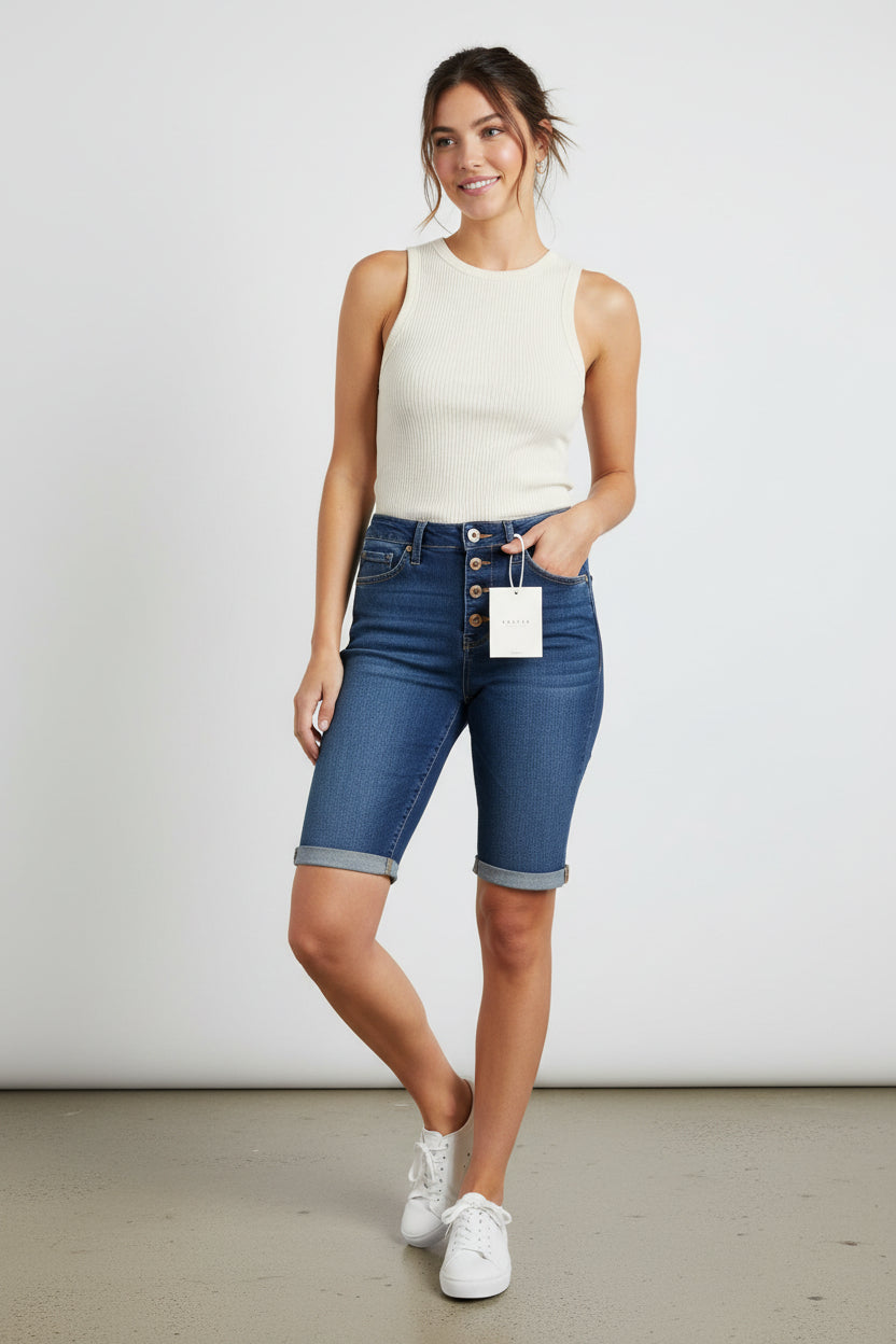 KanCan Shorts Dark Button