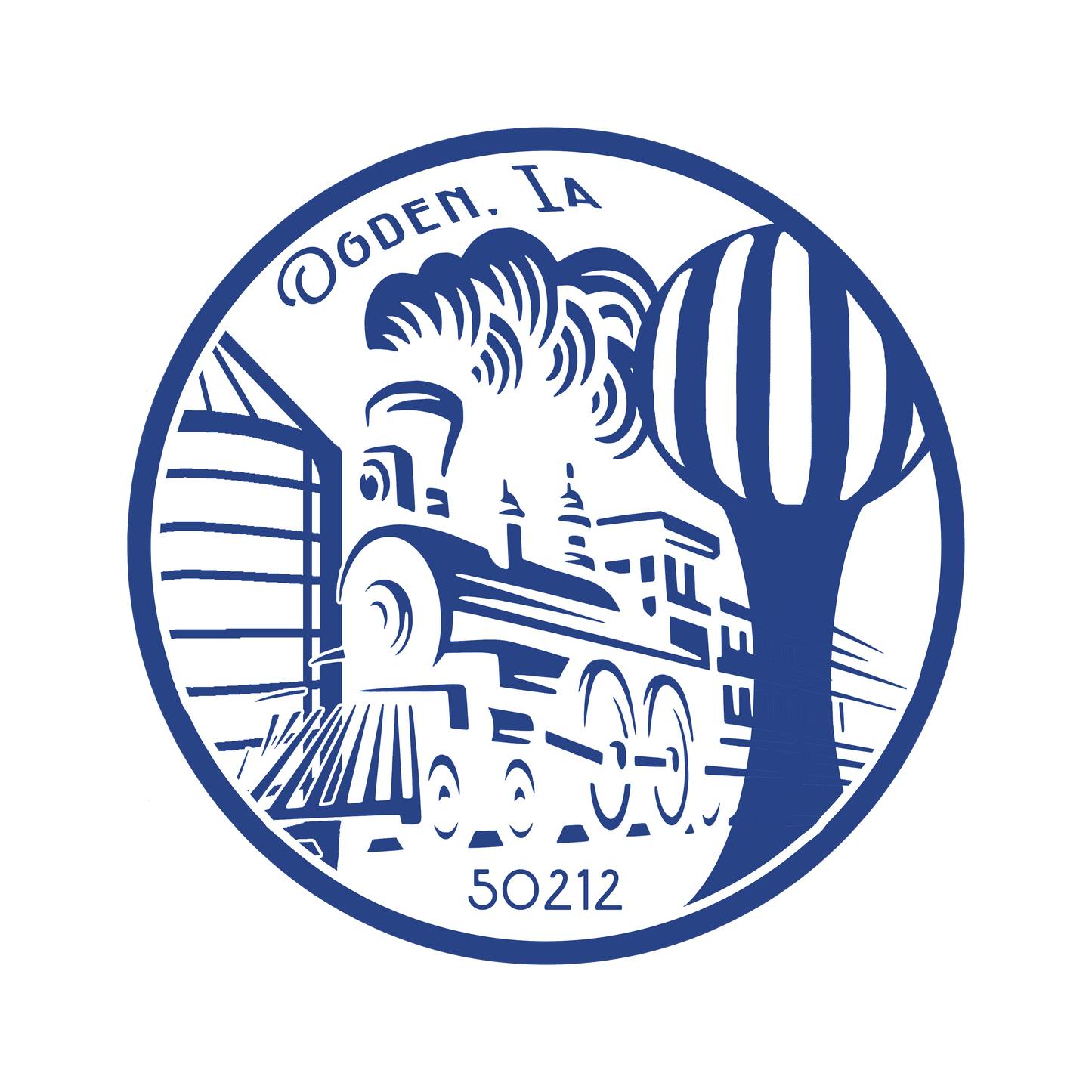 Ogden IA Circle Stickers