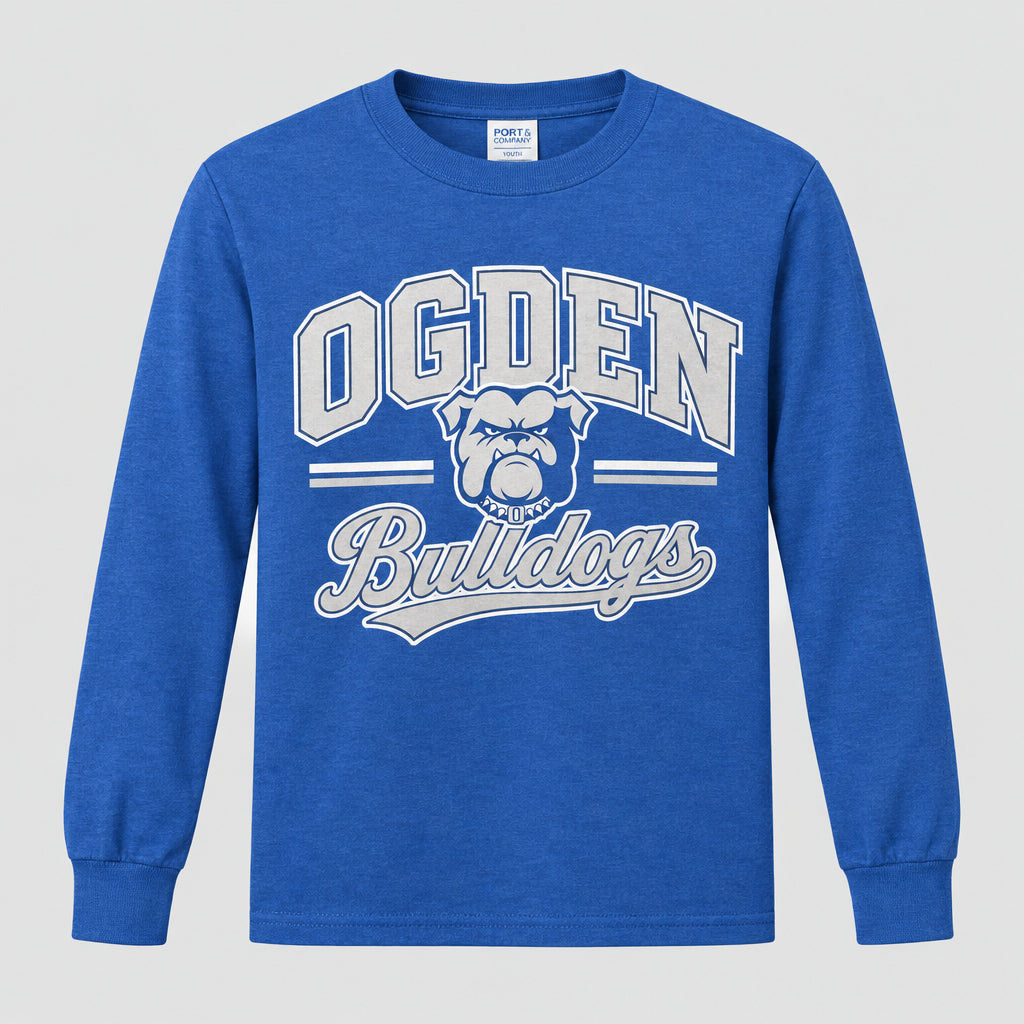 Youth LS Tee Ogden Bulldogs Head
