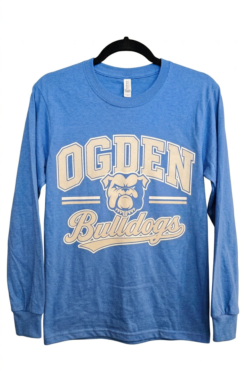 Adult LS Tee Ogden Bulldogs Head