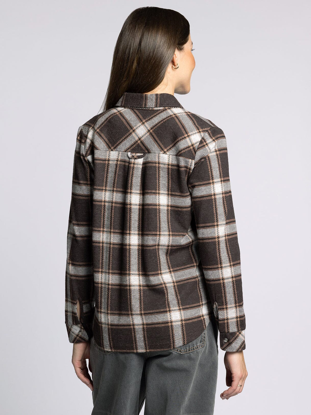 Cassian Shirt - Coffee Ivory Plaid