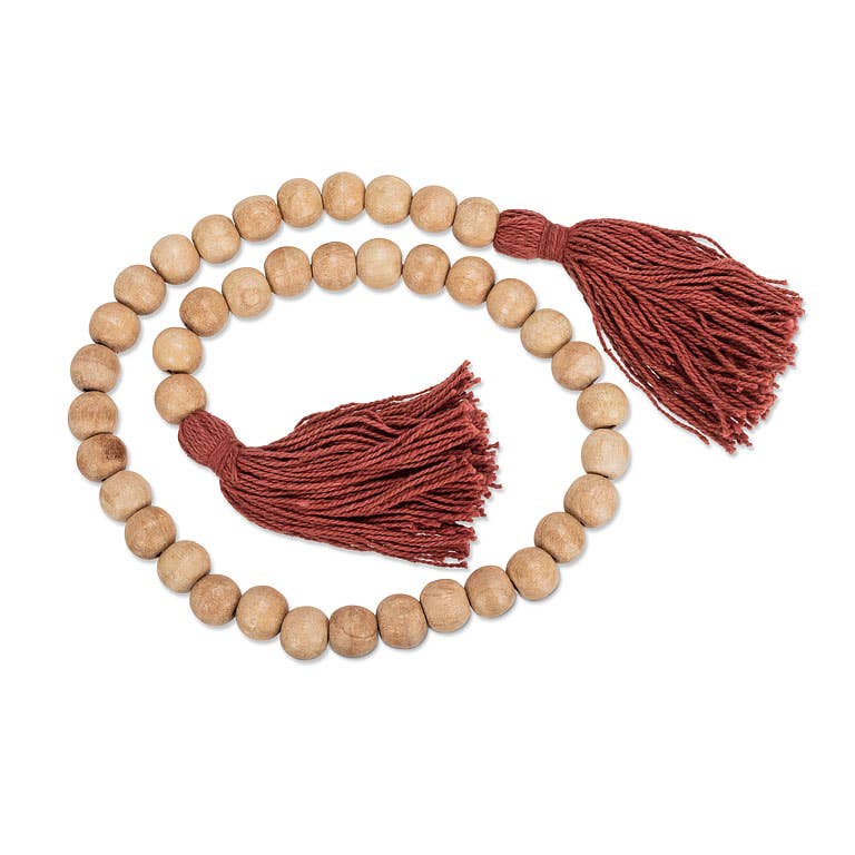Fringe Beaded Cord-Rust-30"