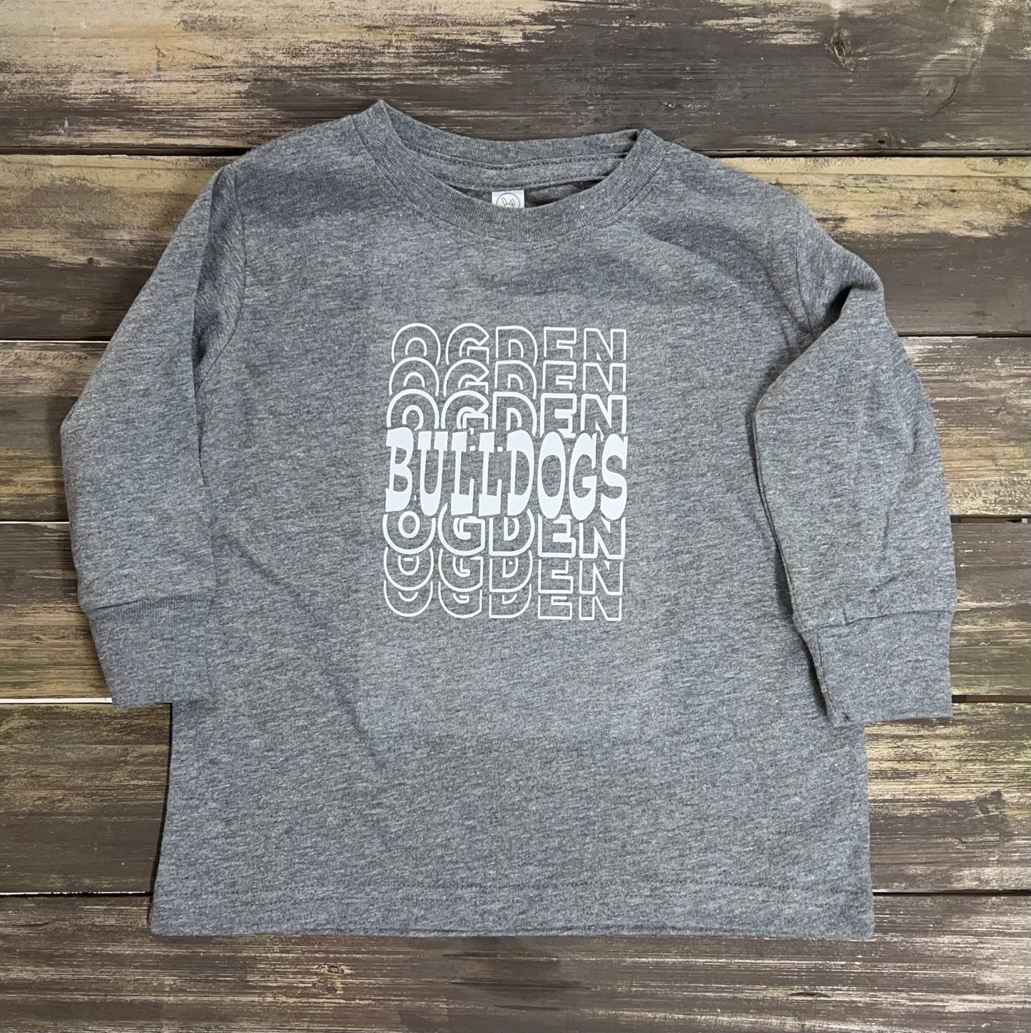 Ogden Bulldogs Toddler Tee Grey Long Sleeve