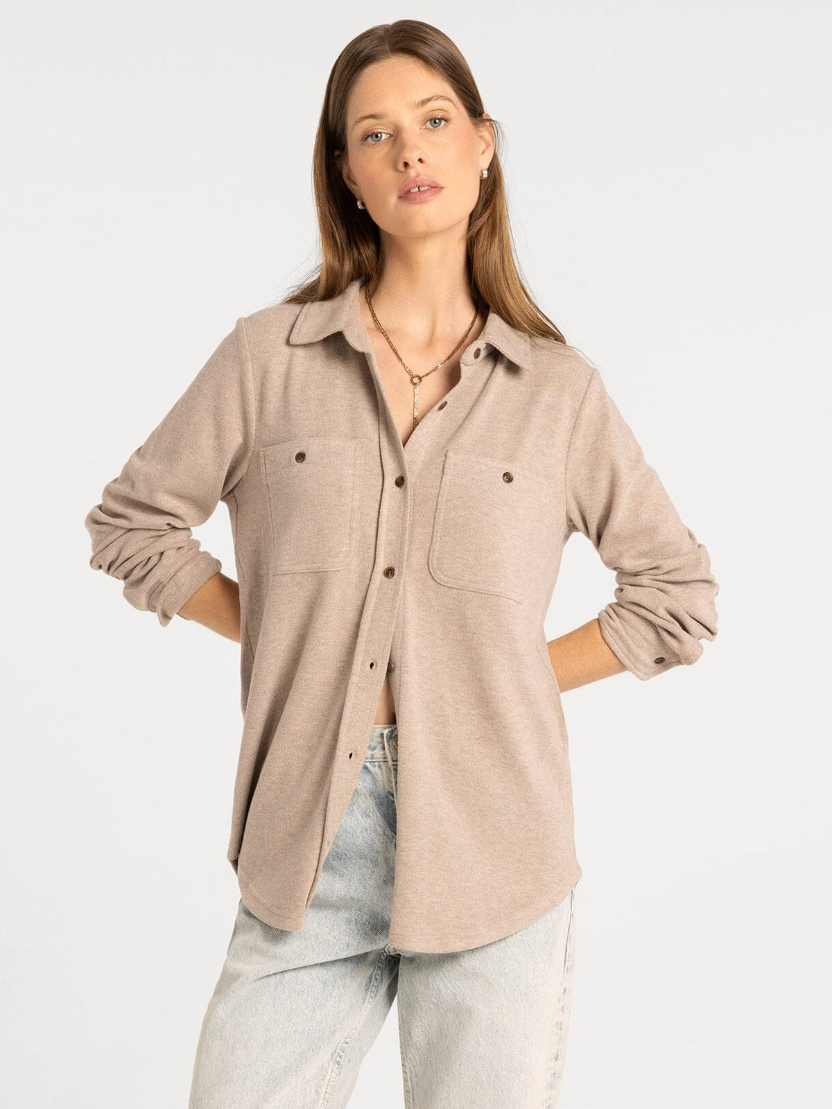 Lewis Shirt - Soft Brown Heather