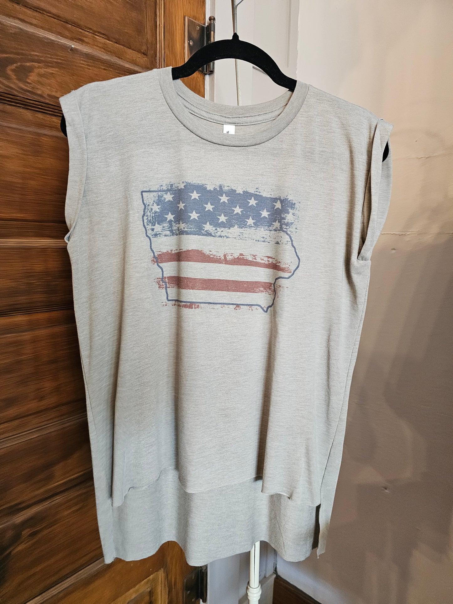 Flag Over Iowa Cap Sleeve Tee