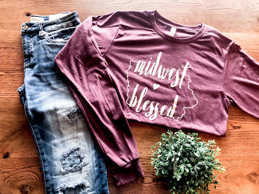Midwest Blessed Long Sleeve Tee