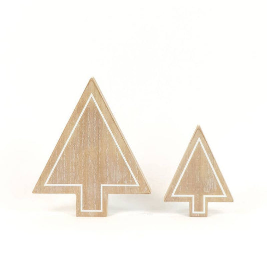 Chunky Wood Trees S/2
