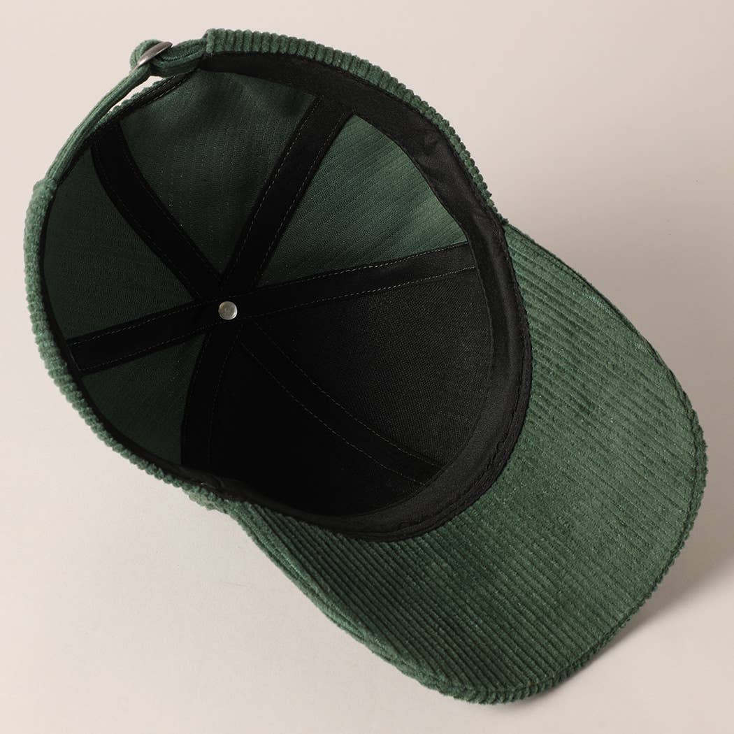 MERRY Embroidery Patch Corduroy Cap