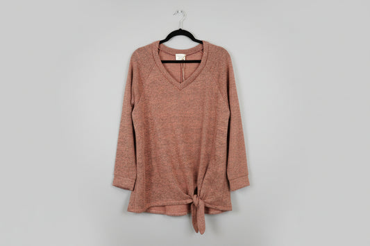 143 Story LS V Neck Tie