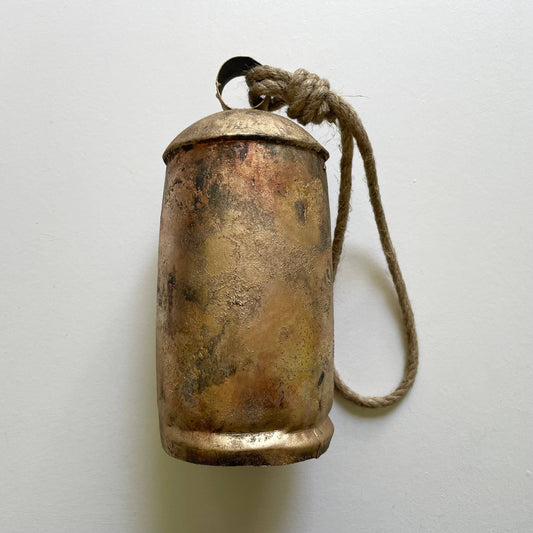 8" Brass Finish Bell w/ Wood Striker