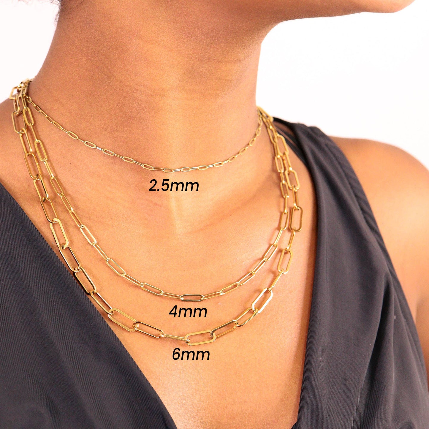 Necklace: 18K Gold Paperclip Chain