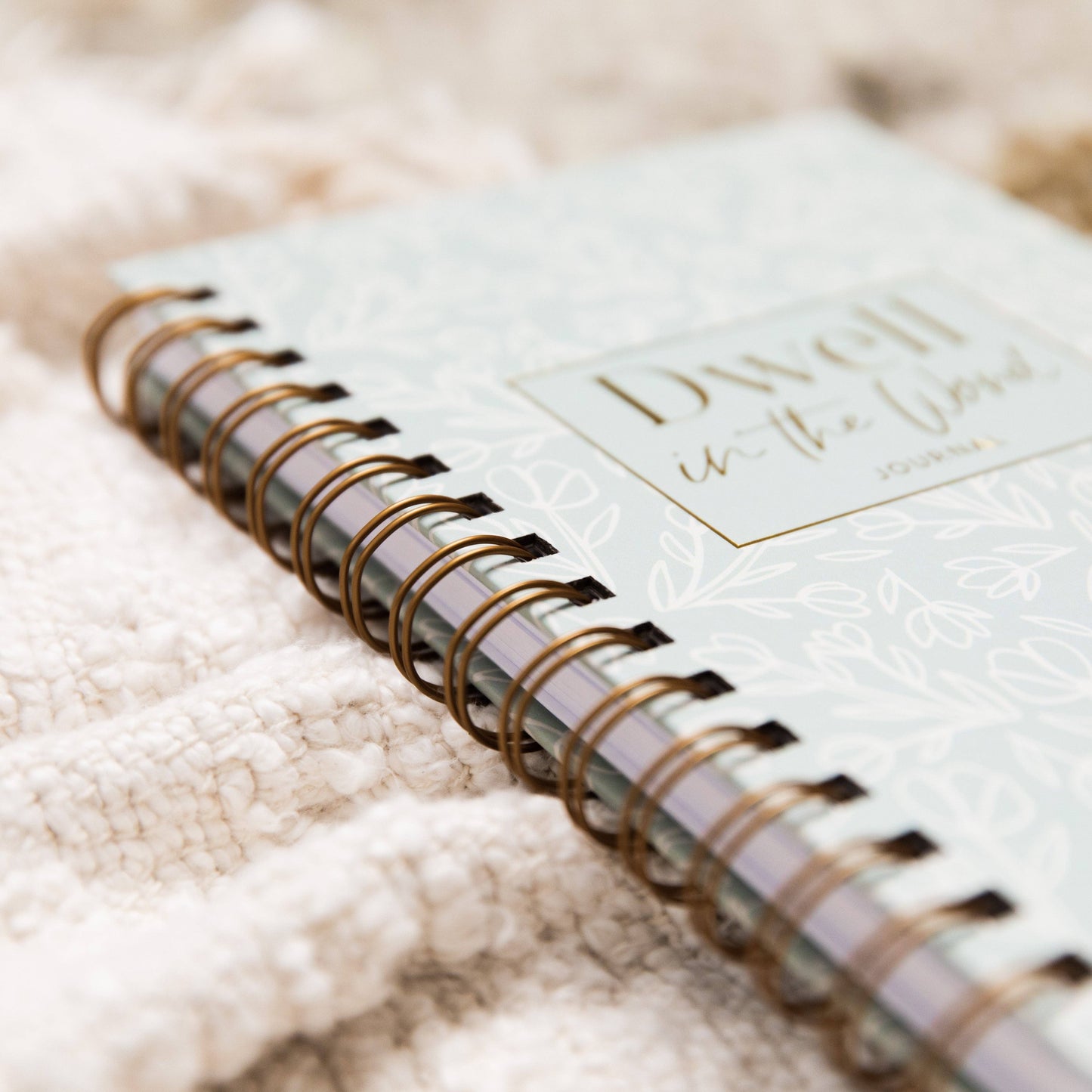 Dwell in the Word Journal - Blue Floral Spiral