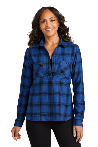 Royal Blue and Black Flannel