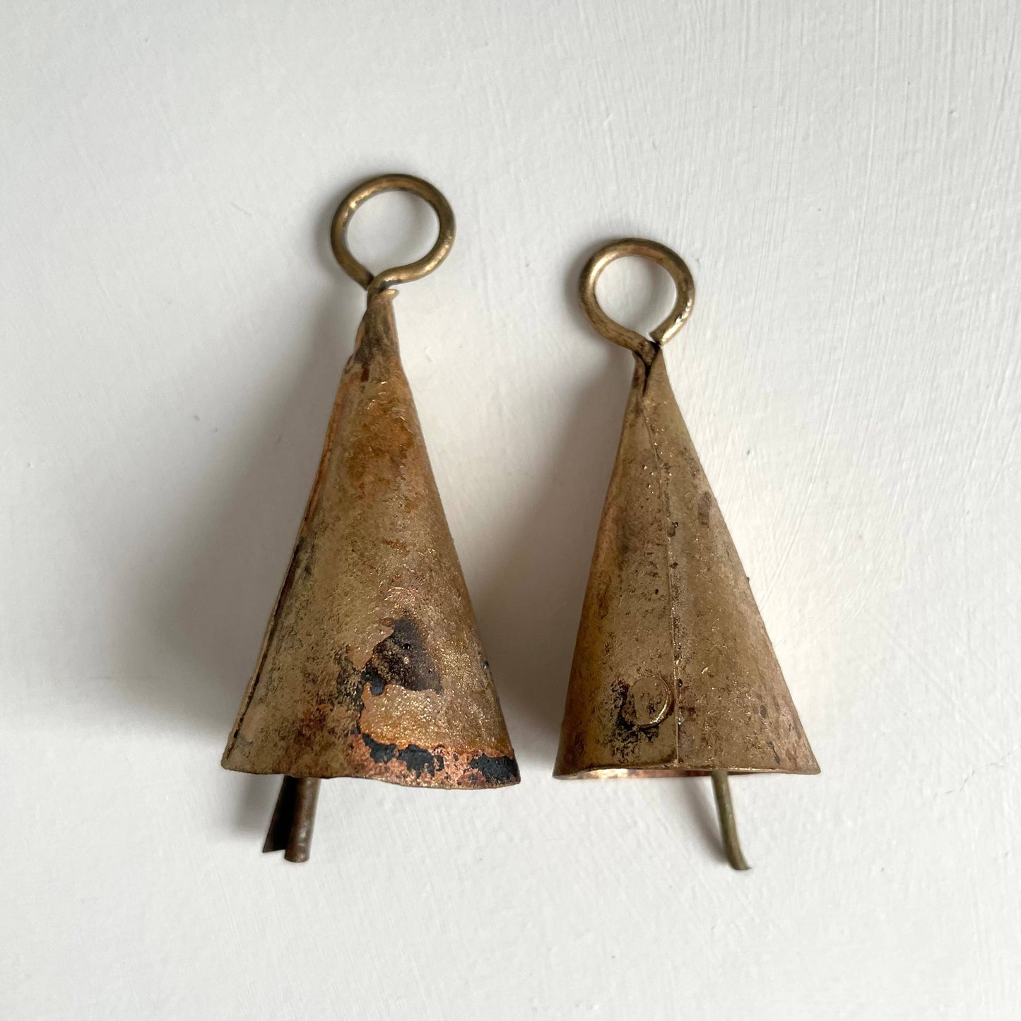 Rustic Cone Shape Brass Finish Bell