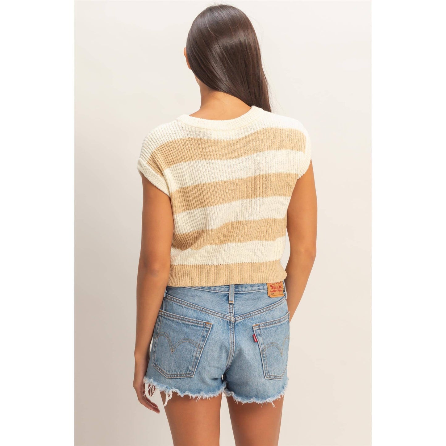 Striped Ribbed Knit Top