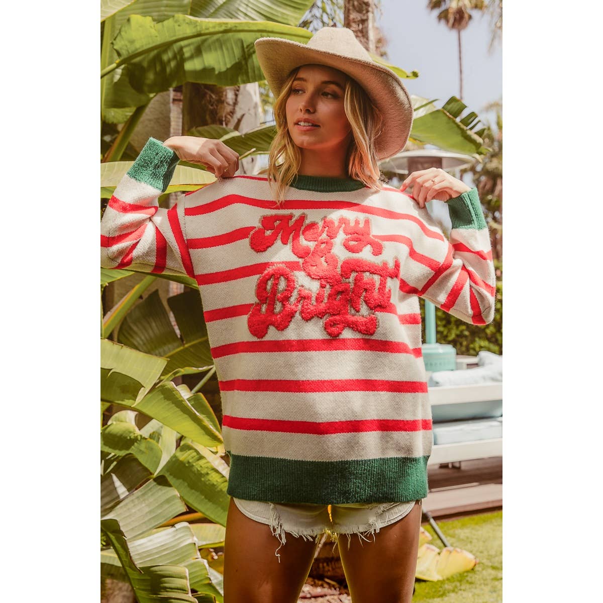 Merry & Bright Stripe Knit Sweater