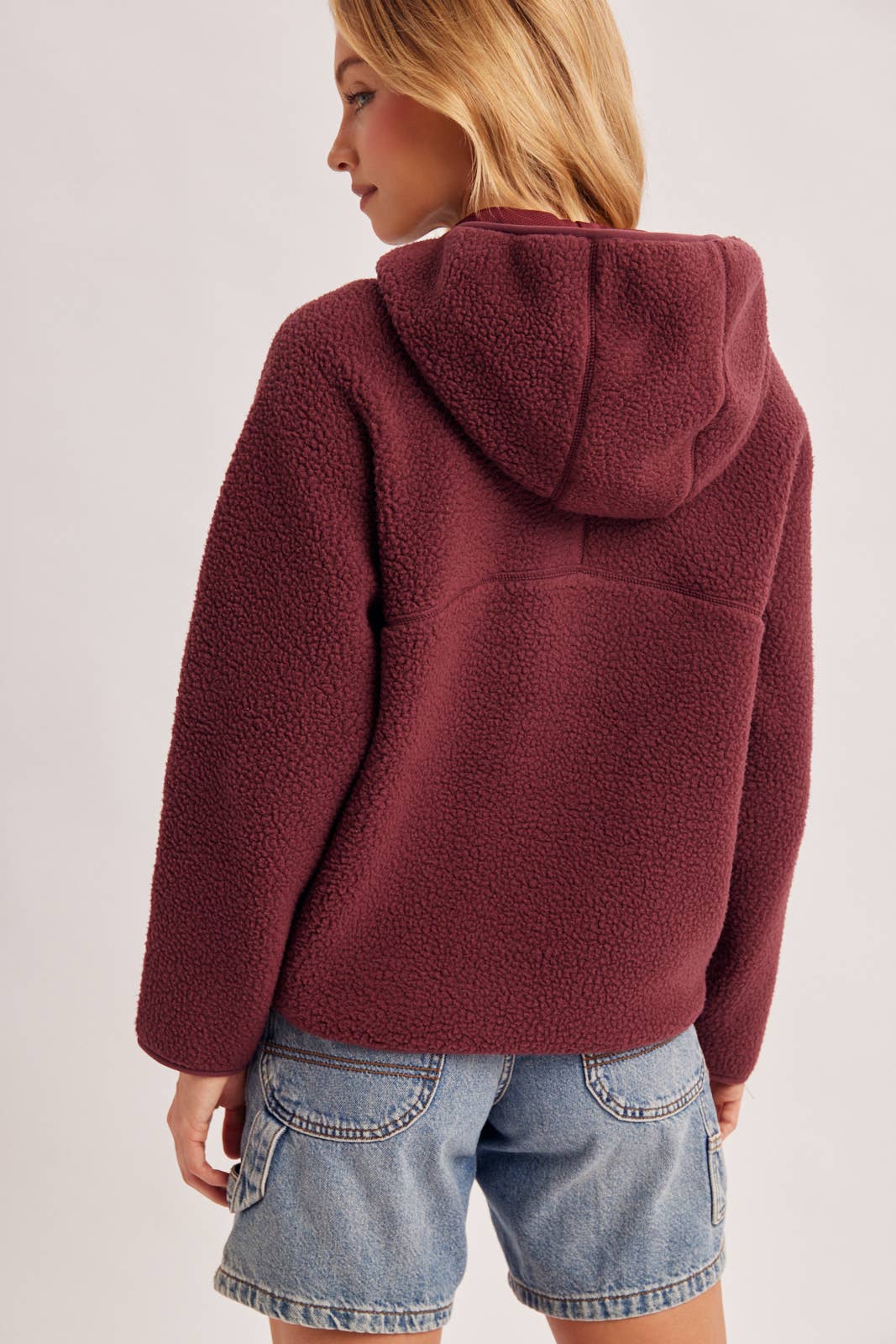 Soft Sherpa Half Zip Hoodie