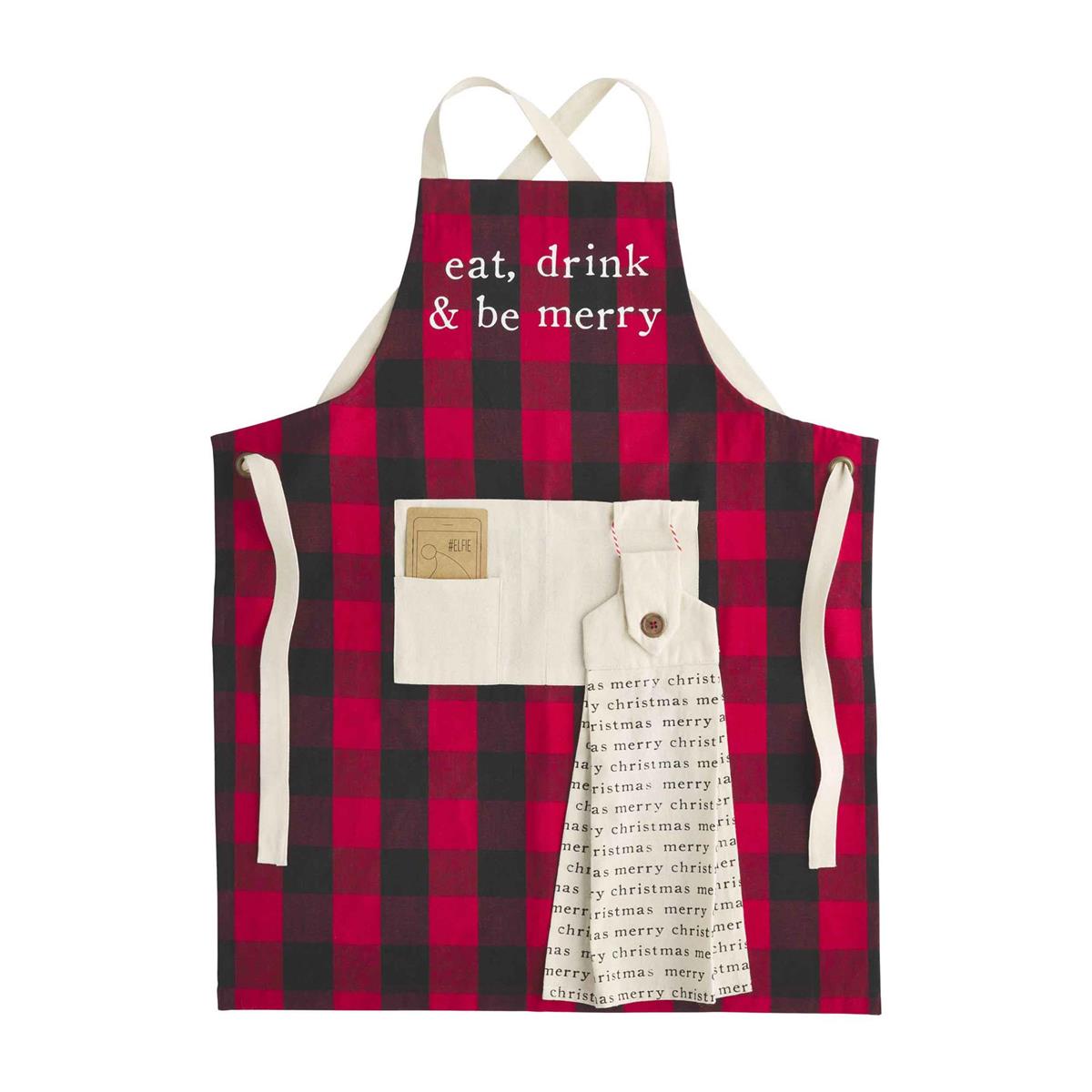 Be Merry Buffalo Check Apron