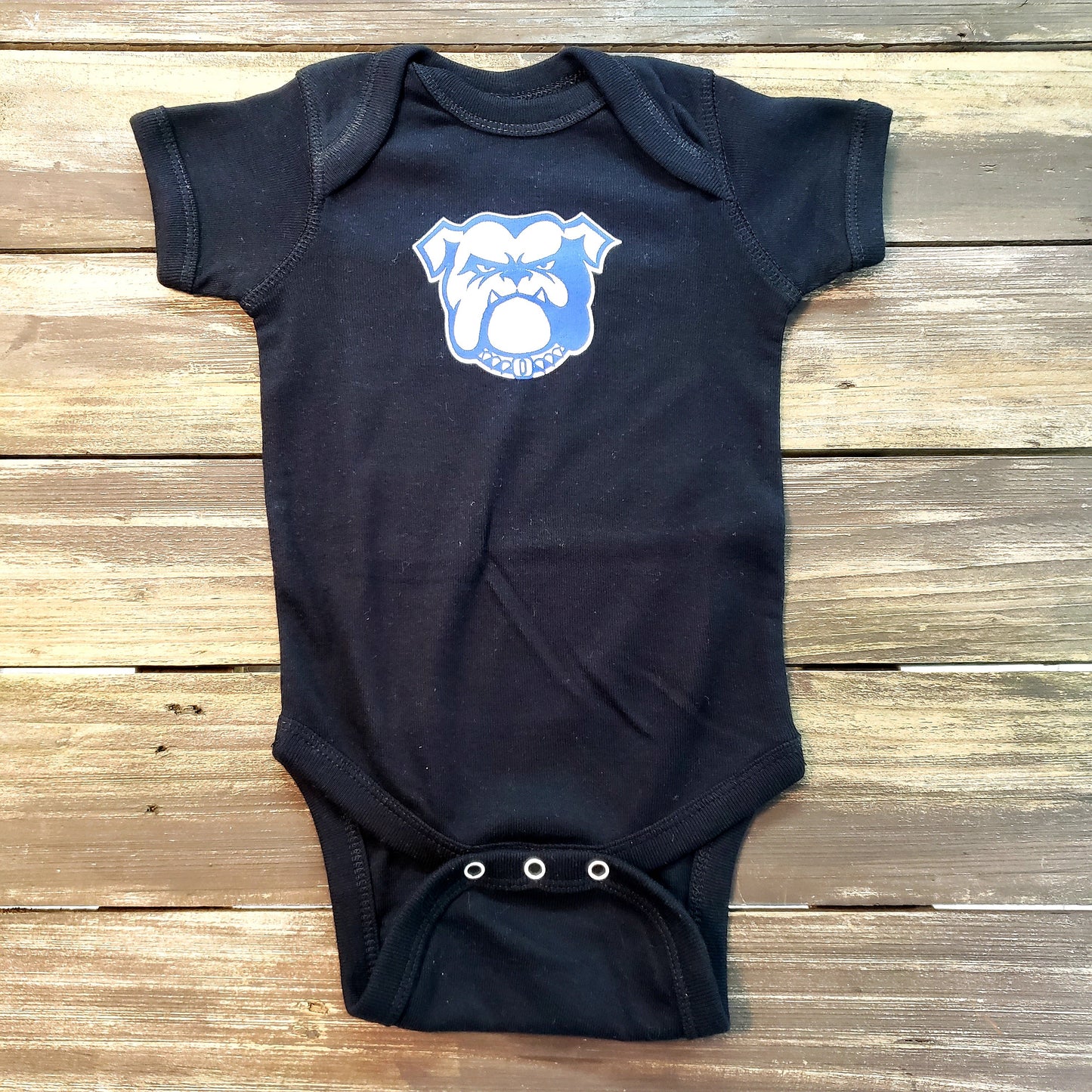 Bulldog Head Logo Onesie