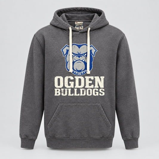 Bulldog Head OGDEN BULLDOGS Gray Hoodie