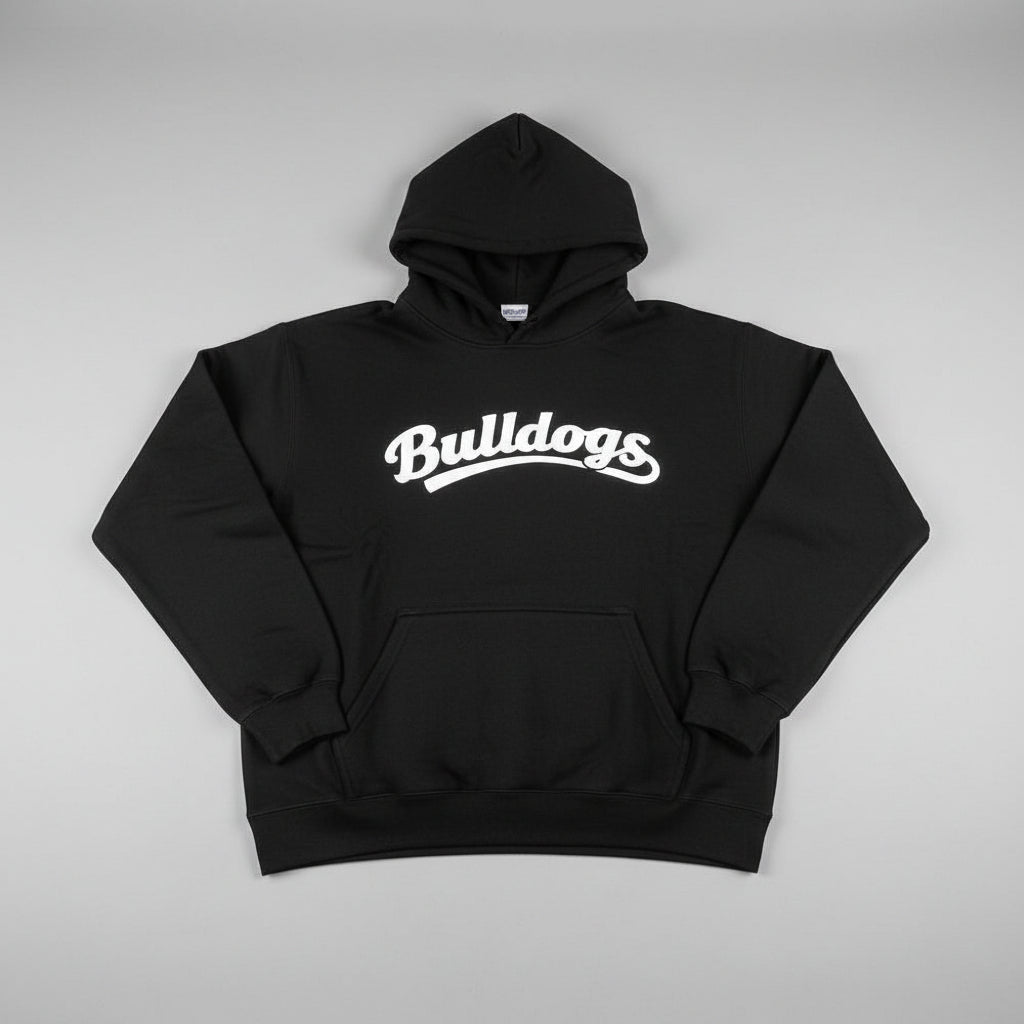 Script Bulldog Black Hoodie