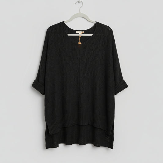 Easel V Neck Knit Top