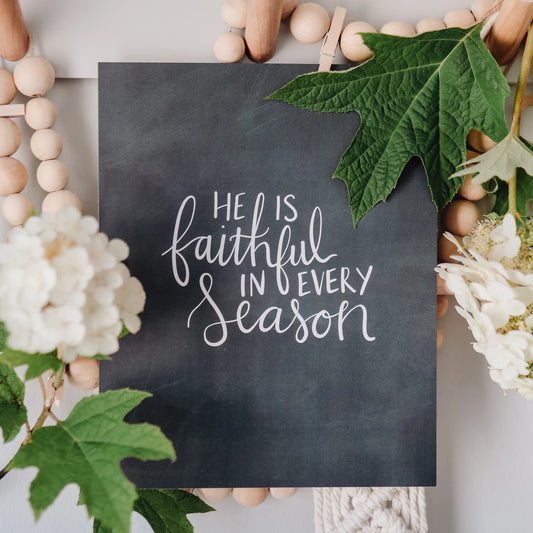 He Is Faithful In Every Season Print