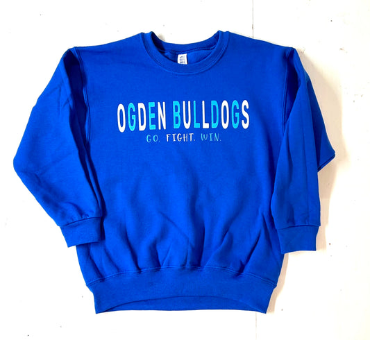 Ogden Bulldogs Youth Go Fight Win Pull-Over Sweatshirt