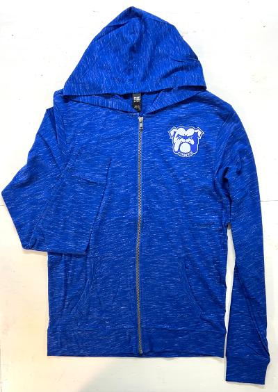 Bulldog Lightweight Royal Zip-Up Hoodie