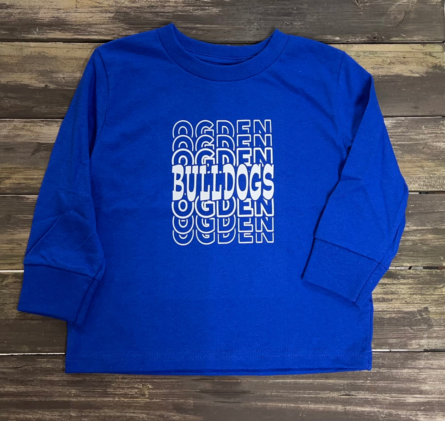 Ogden Bulldogs Toddler Tee Royal Long Sleeve