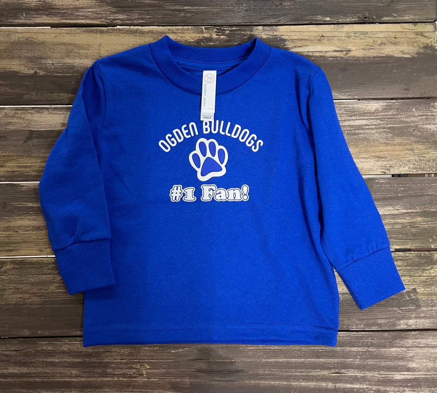 #1 Bulldog Fan Royal Long Sleeve