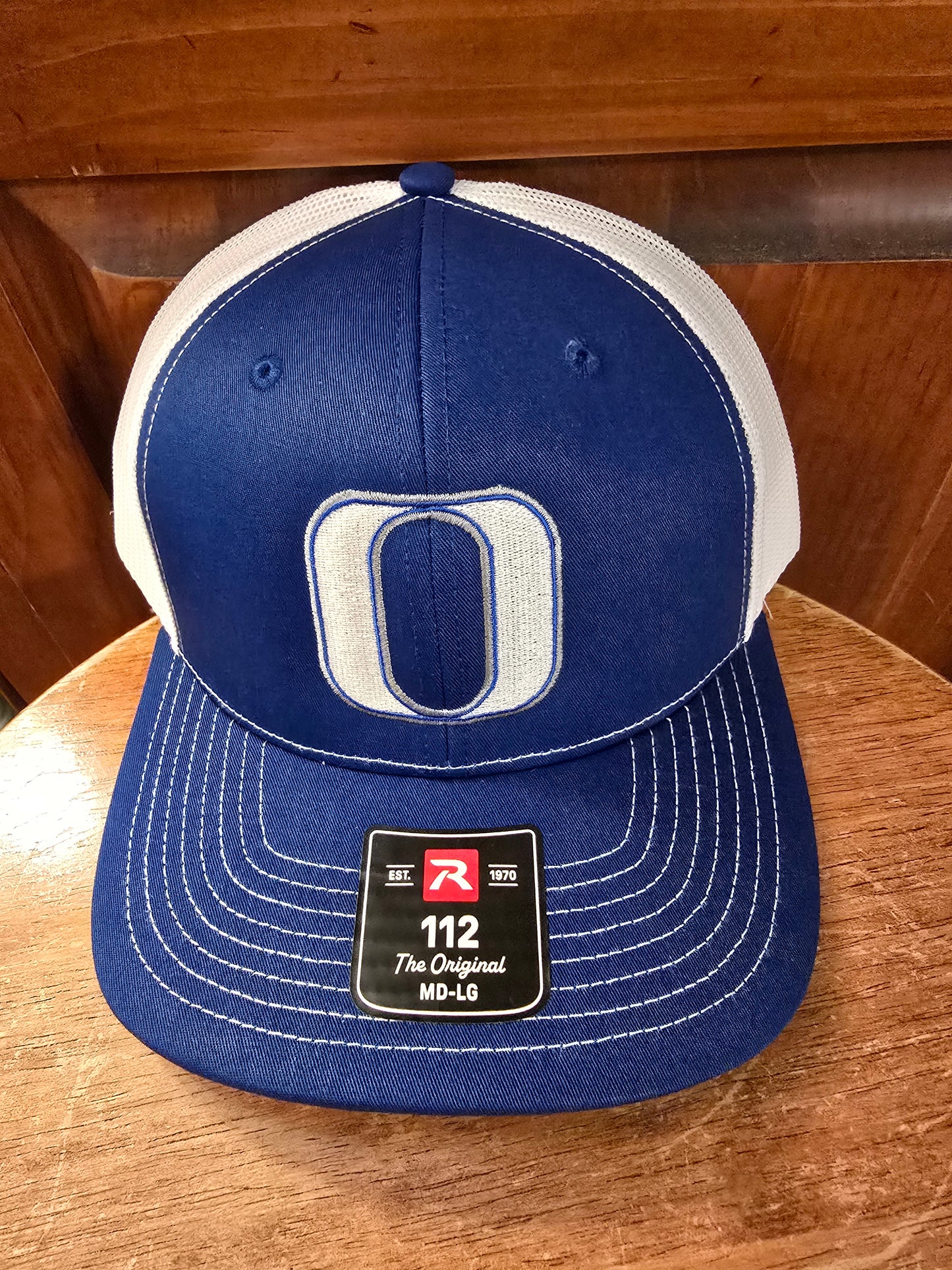 'O' Royal White Mesh Bulldog Cap