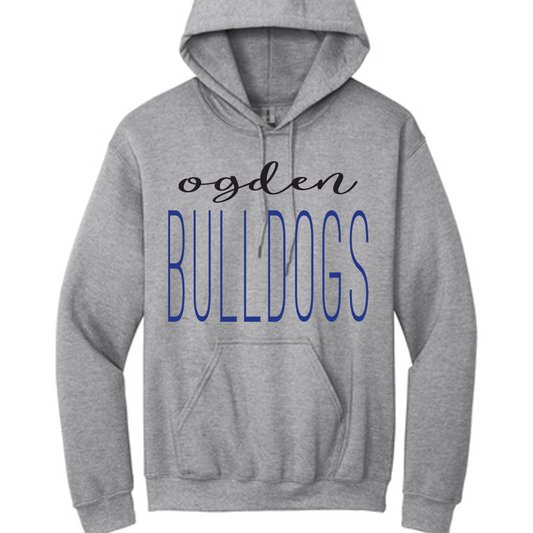 Grey Ogden Bulldogs Hoodie
