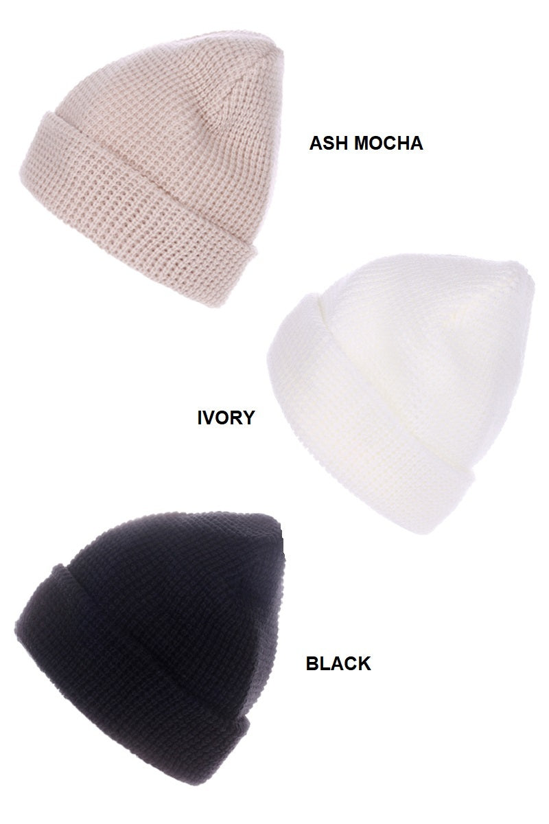 Waffle Knit Beanie