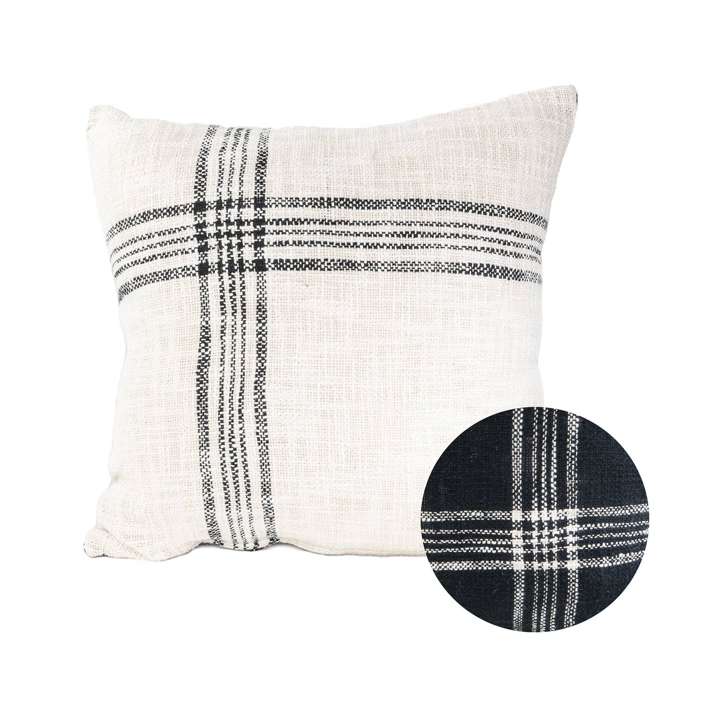 Windowpane Plaid Square Pillow