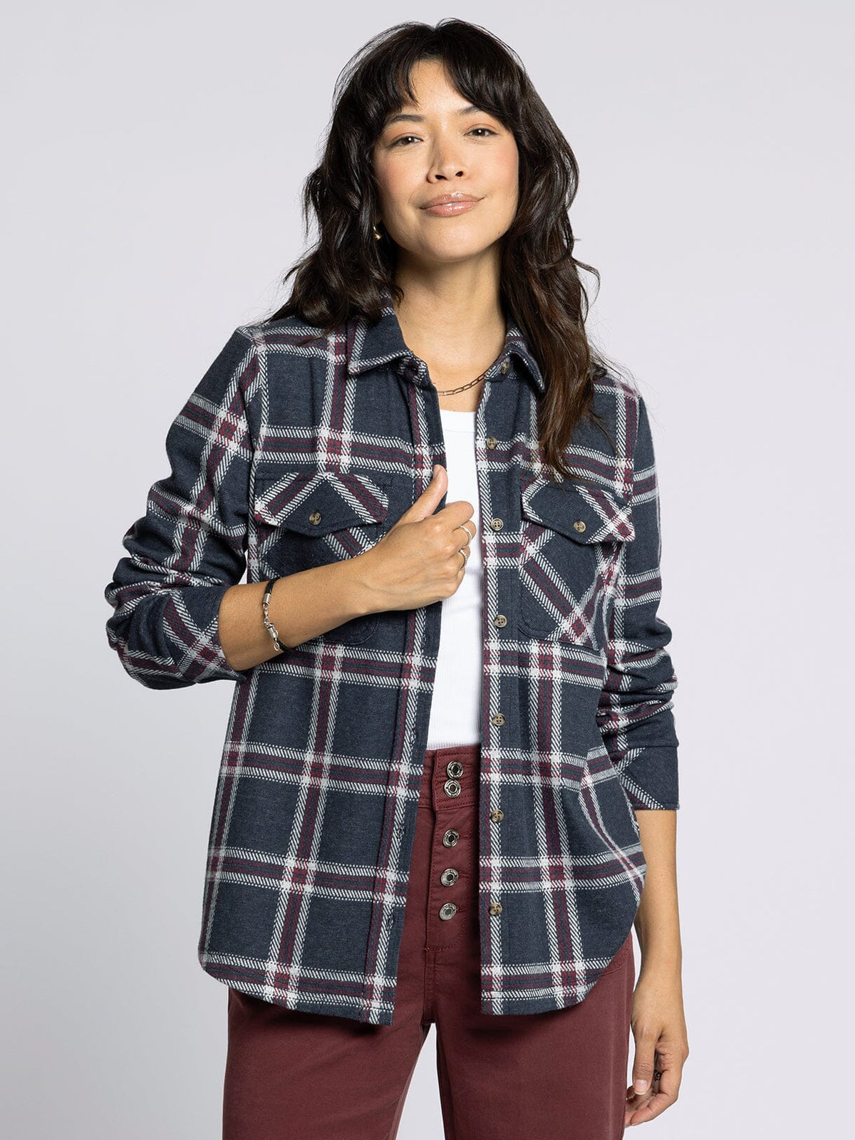 Cassian Shirt - Black Red Plaid
