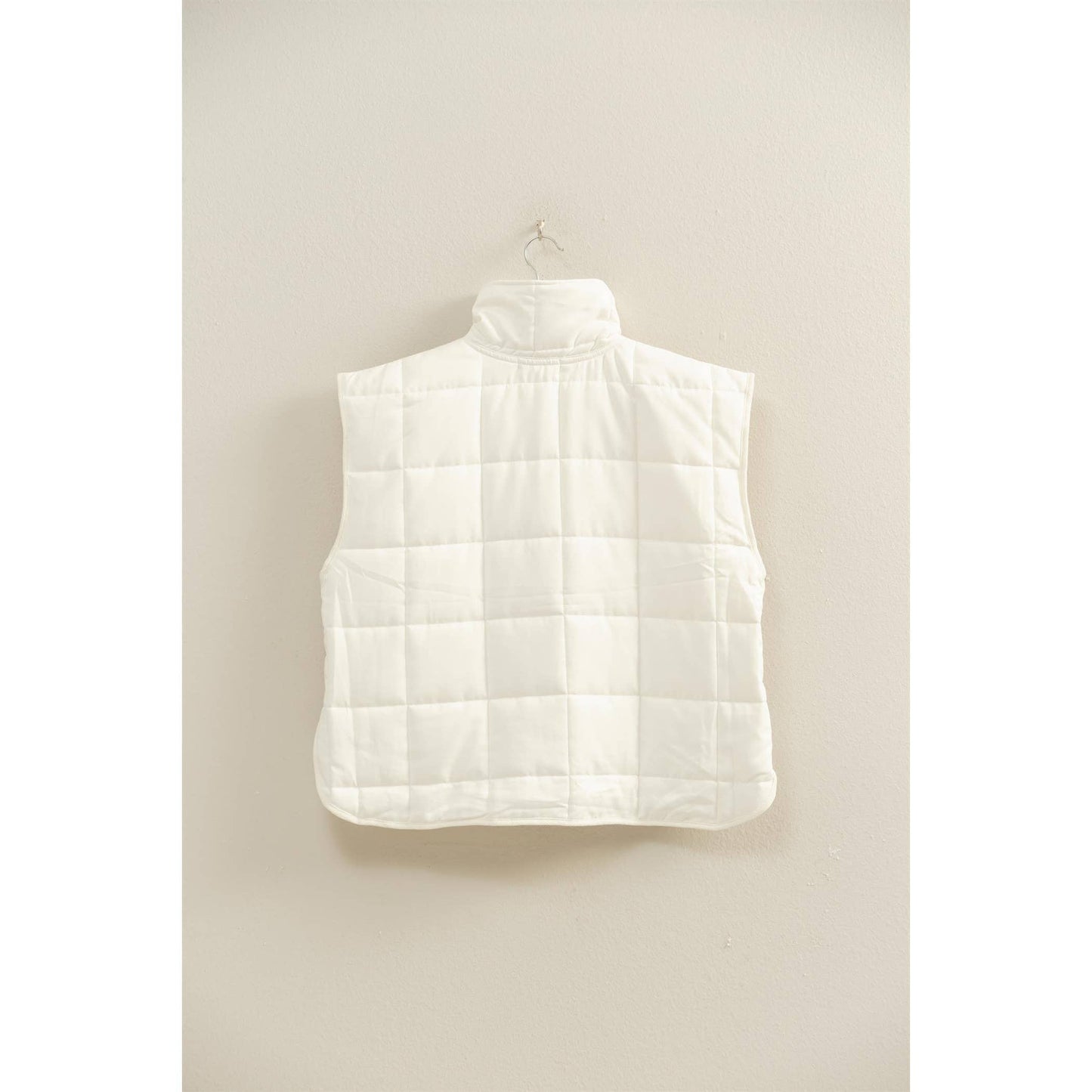 Vest Jacket Quilted Zip-Front