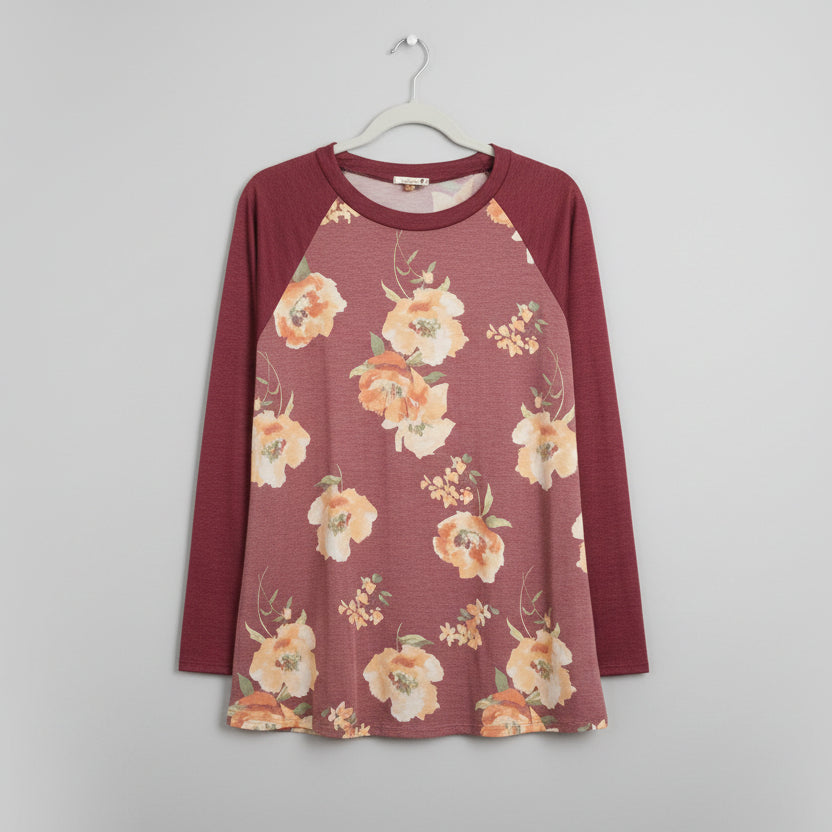 e.Luna LS Floral Top